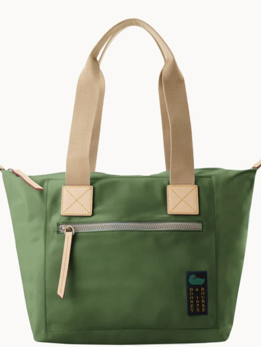 Dooney & Bourke Green Tote with Tan Straps - Picture 4 of 4
